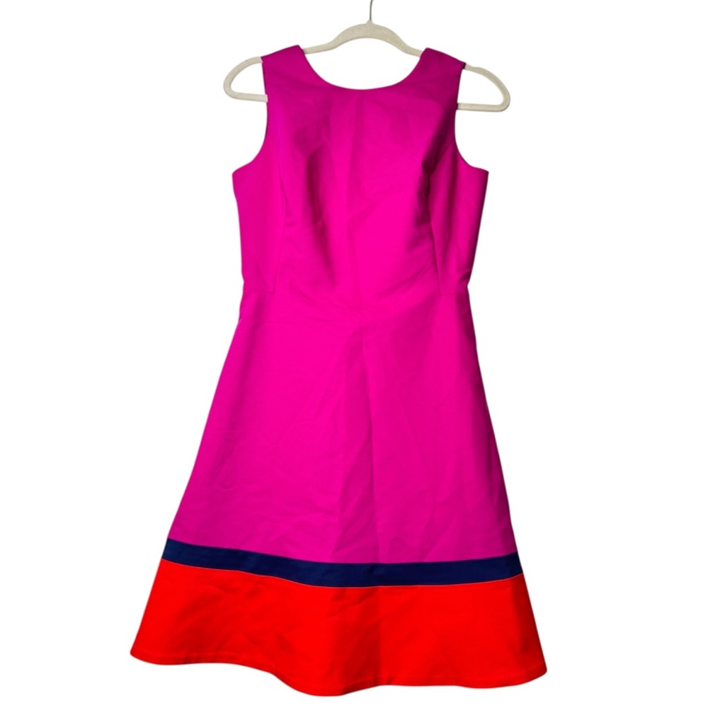 NWT Badgley Mischka Belle Colorblock A-line Midi Dress Size 4